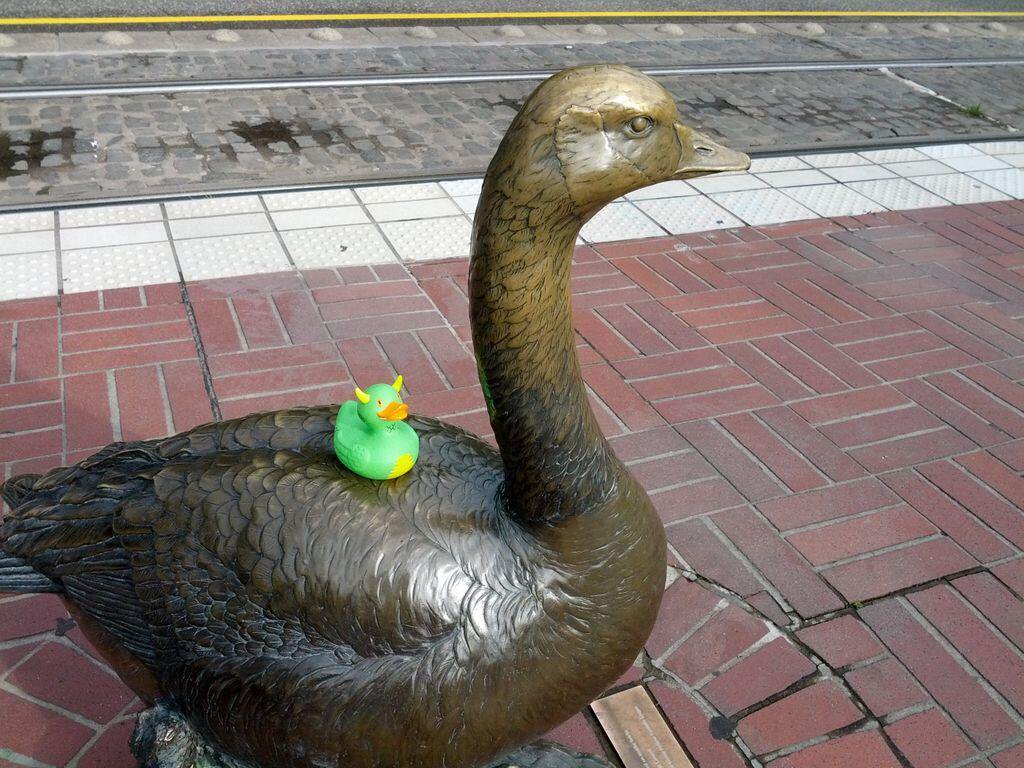 Rex on a Metal Goose