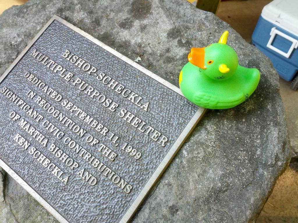 Rex on a Commemorative Plaque