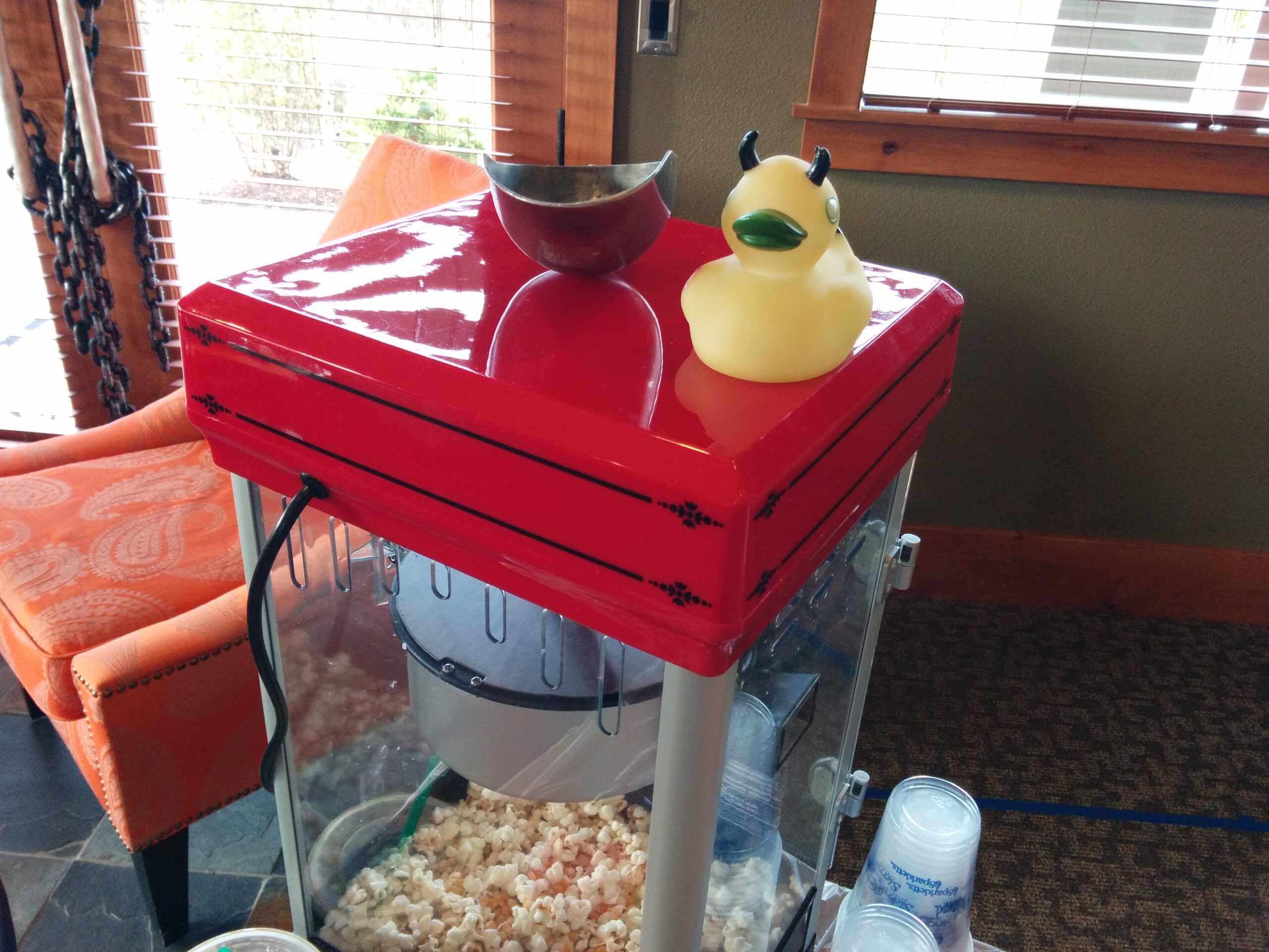 Bob on a Popcorn Machine