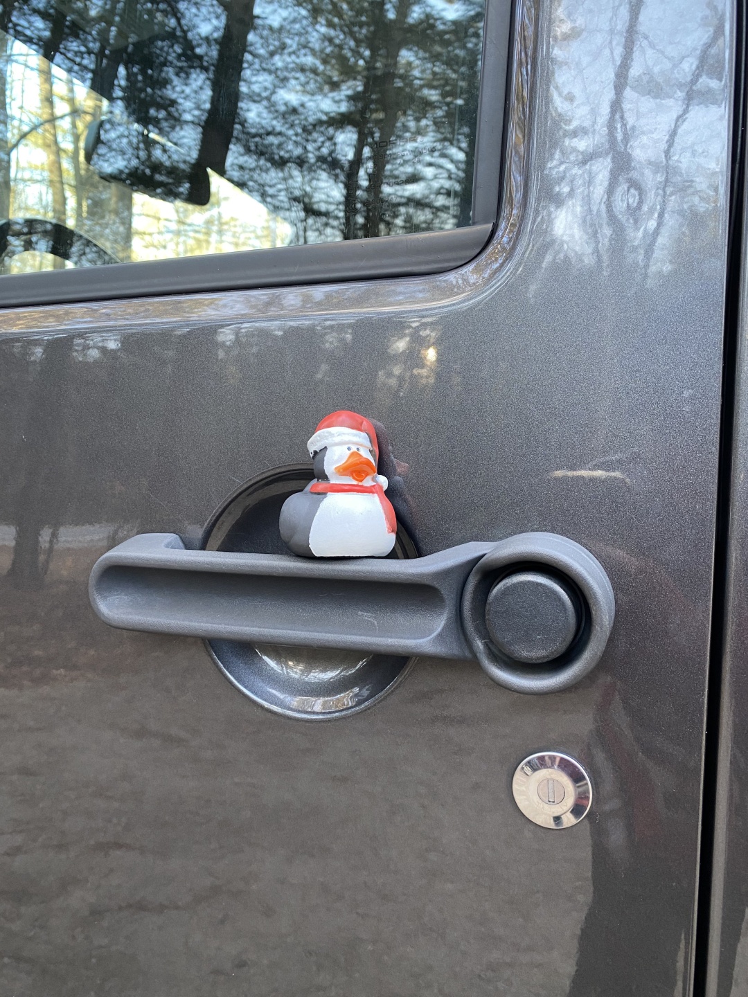 Holiday Penguin Duck on Truck Door Handle